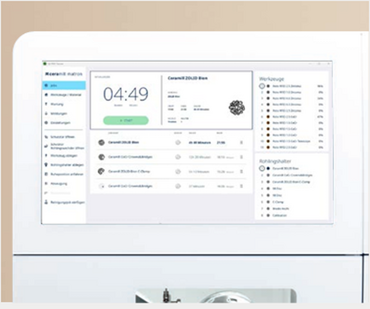 Interfaccia touch e workflow guidati