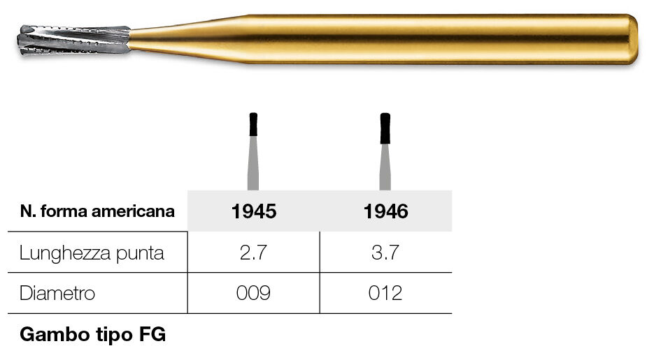 Fraises Dentaires Carbure Cross Cut Dental Midwest FG #557