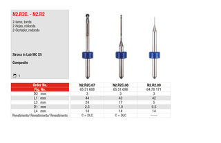 Frese CAD/CAM per compositi Edenta (compatibile con Sirona in Lab MC X5)