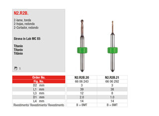 Frese CAD/CAM per titanio Edenta (compatibile con Sirona in Lab MC X5)