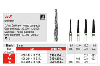 Frese chirurgiche GSD1 Edenta
