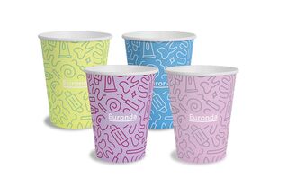 Bicchieri in carta Graffiti Monoart