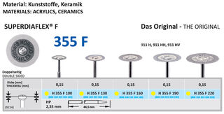 Disco Superdiaflex 355 F Horico